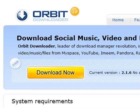 Orbitをダウンロードする。