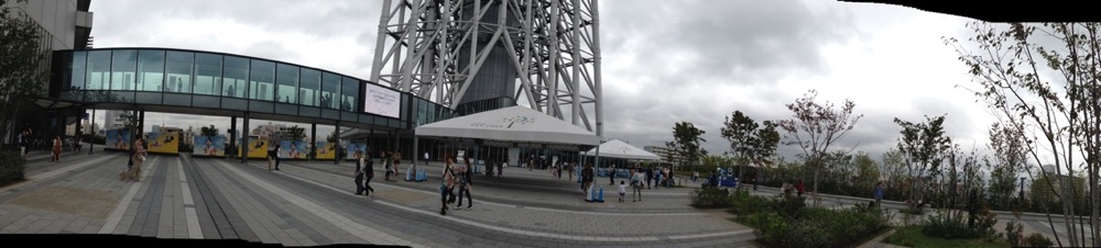 東京スカイツリーのそらまちのパノラマ写真