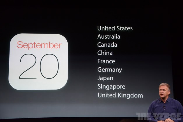iPhone 5sとiPhone 5Cの発売日