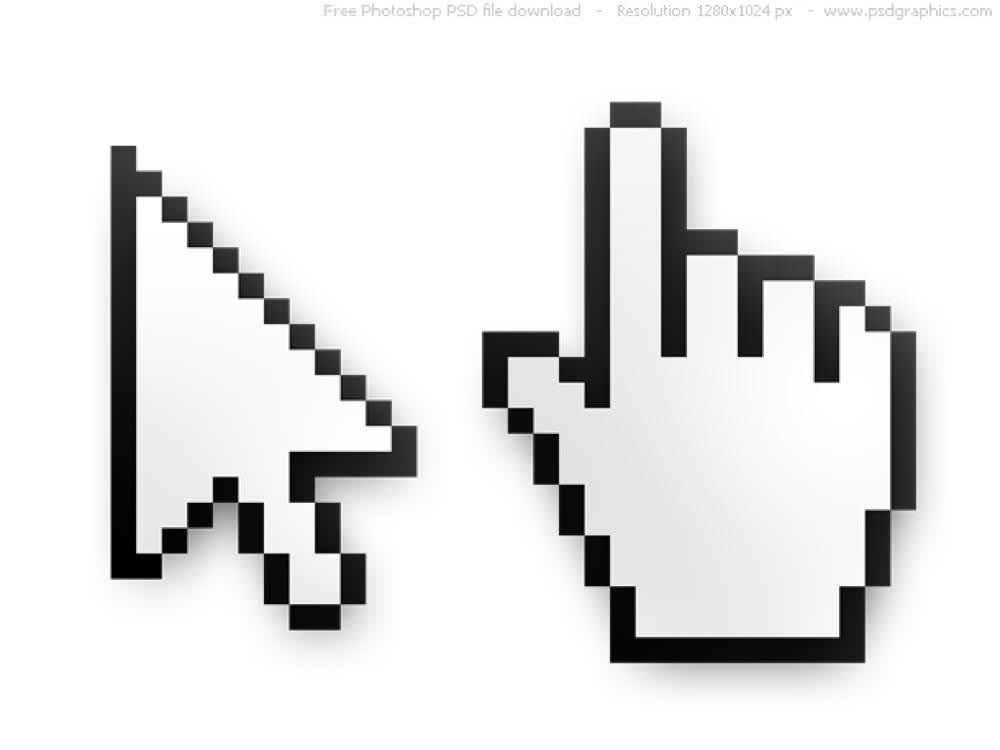 Mouse cursor hand pointer