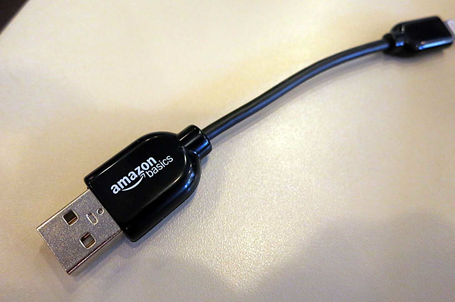 Amazonのライトニングケーブル（10cm）