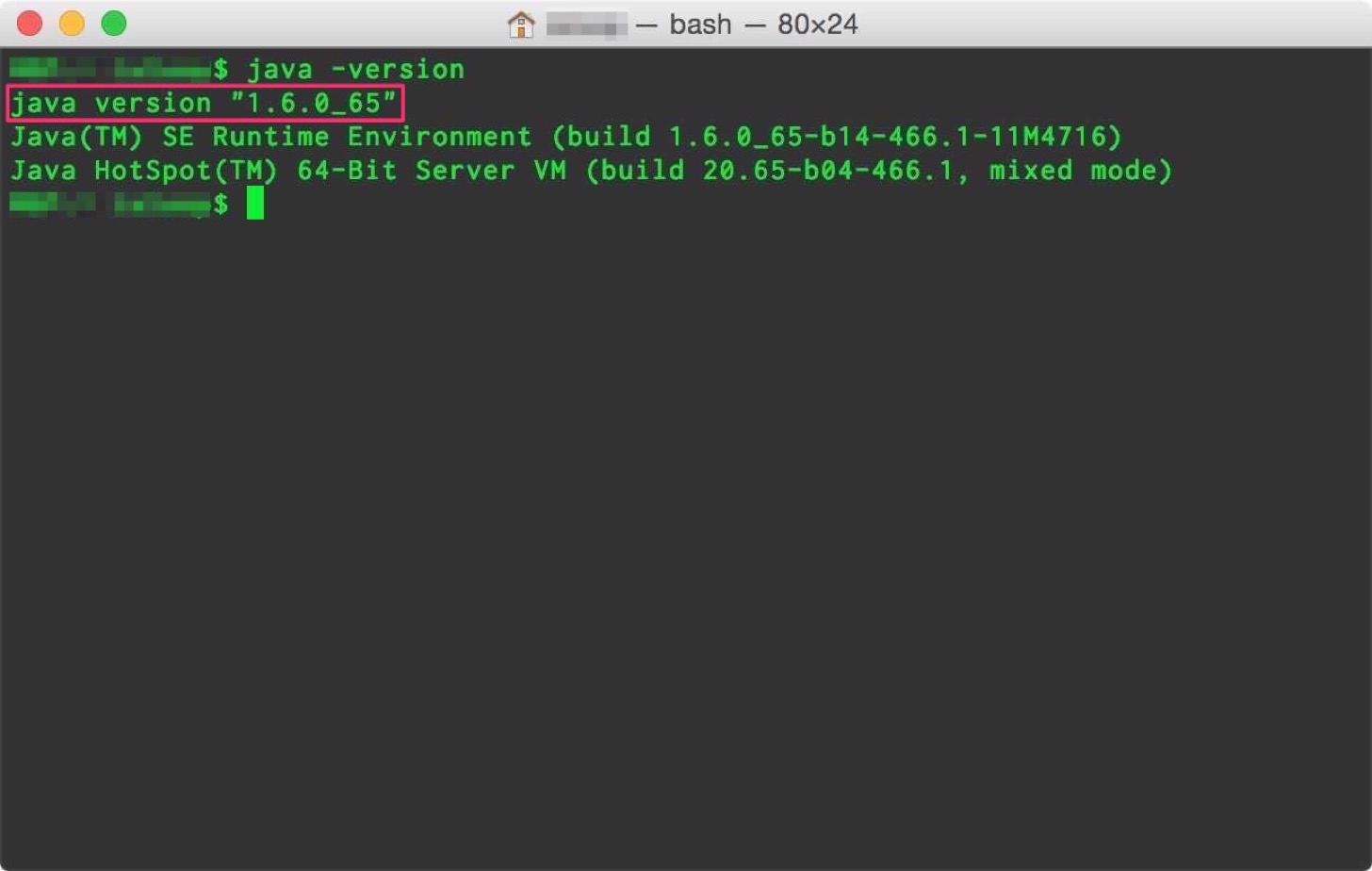 OS XのJAVAのバージョンの確認