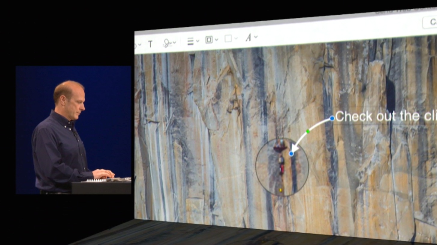 OS X Yosemiteのメールは画像に注釈がつけられる。