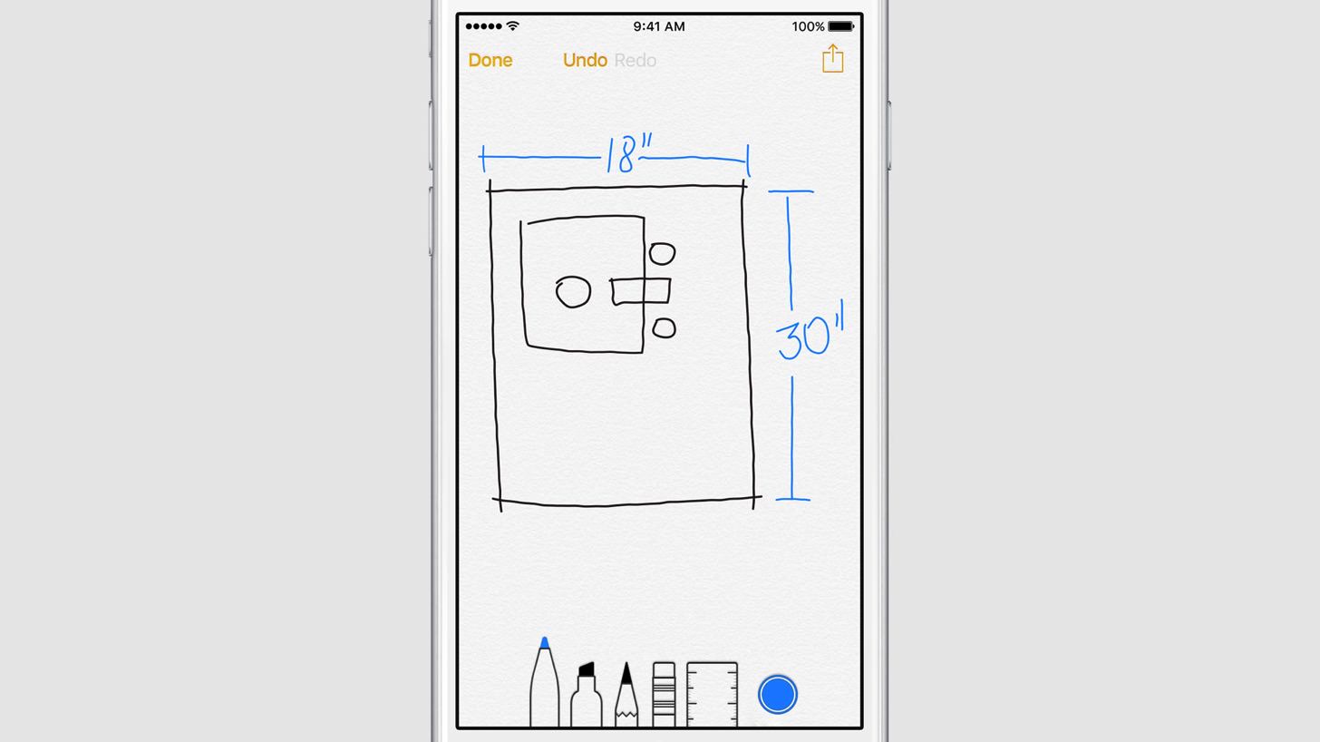 iOS9のノートアプリ