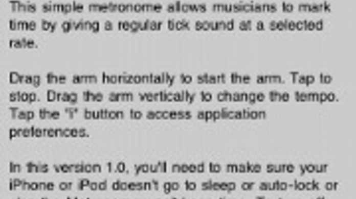 iPhone＆iPod touchをメトロノーム化できるアプリ「Metronome」