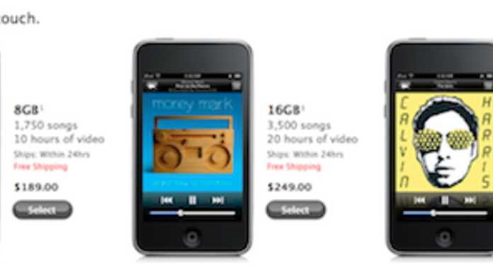 米Apple Store、iPod classic、nano、touchの価格を値下げ。