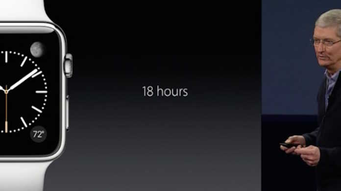 【速報】Apple Watchのバッテリーは18時間持つ！どうやら1日中使えるようだ！
