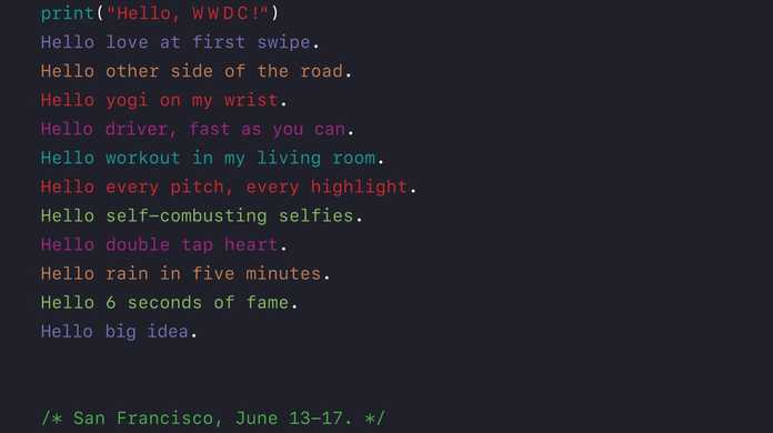 WWDC 2016の基調講演の日時は、日本時間の6月14日の午前2時から。