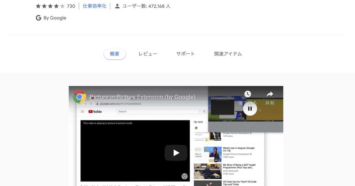 Mac Google Chromeであらゆる動画をピクチャインピクチャで再生するには